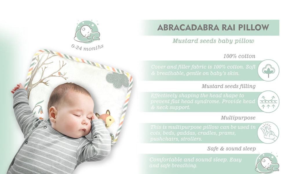 Abracadabra Rai Mustard Seed Baby Pillow – Bambi & Friends