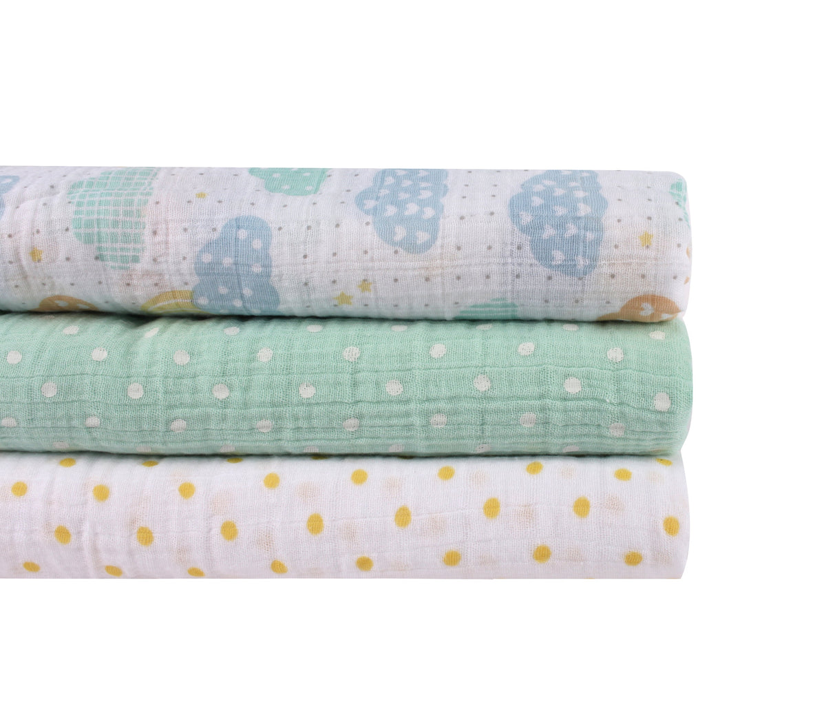 Abracadabra Cotton Muslin Swaddles Set of 3 – Lost in Clouds