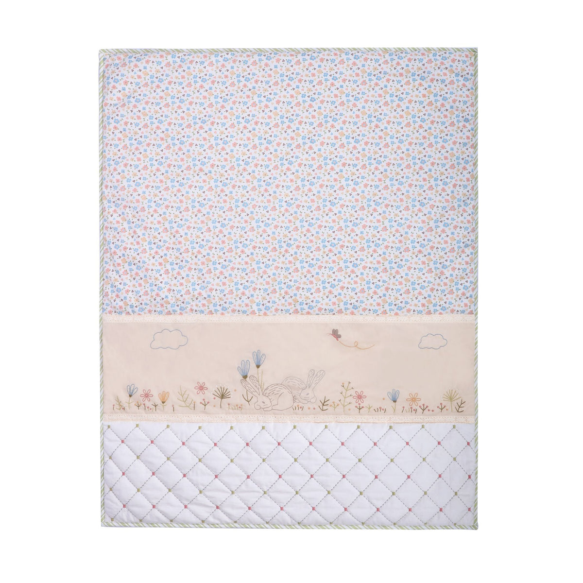 Abracadabra 6 Piece Baby Cot Bedding Set - Bunny Garden