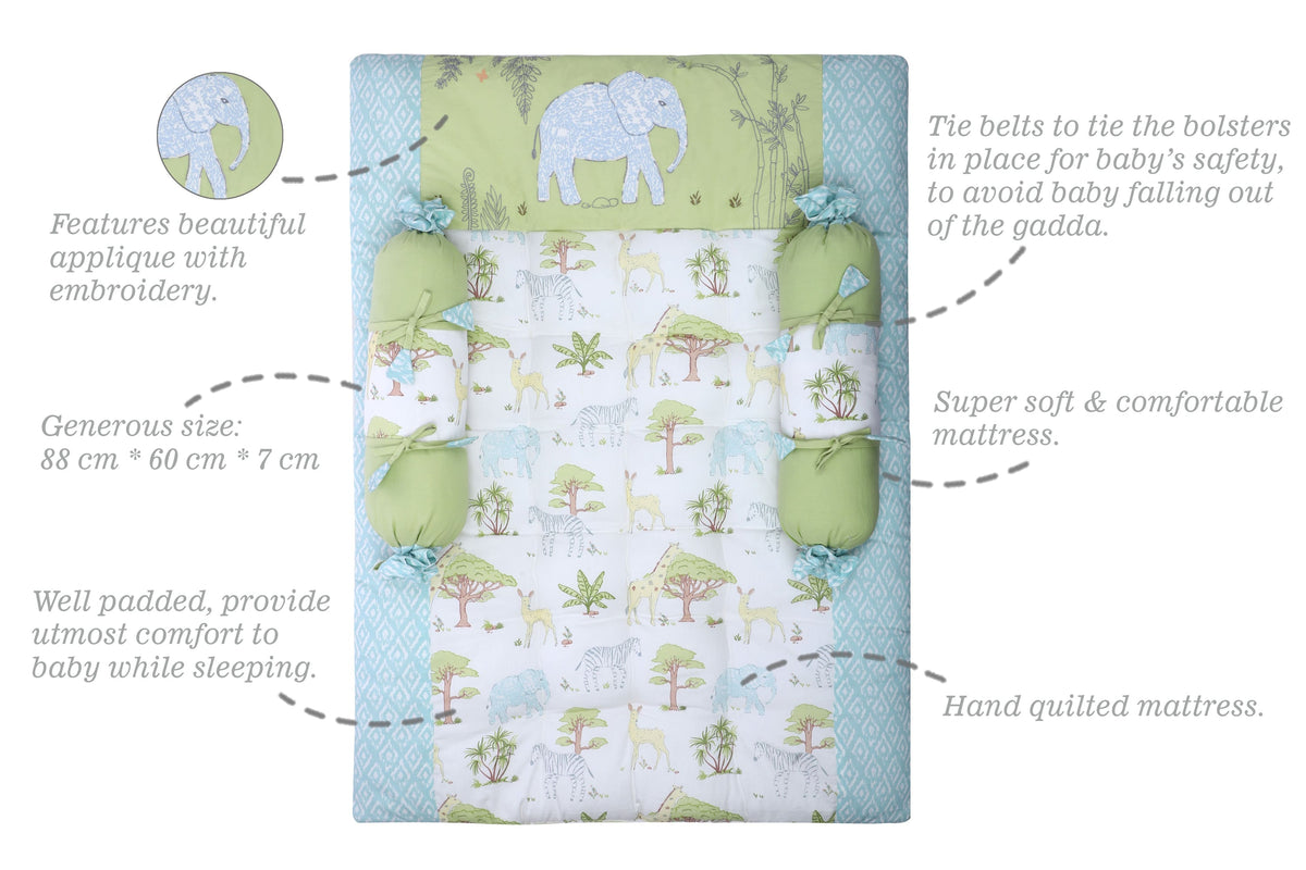 Abracadabra Gadda Set with 2 Bolsters – Savanna