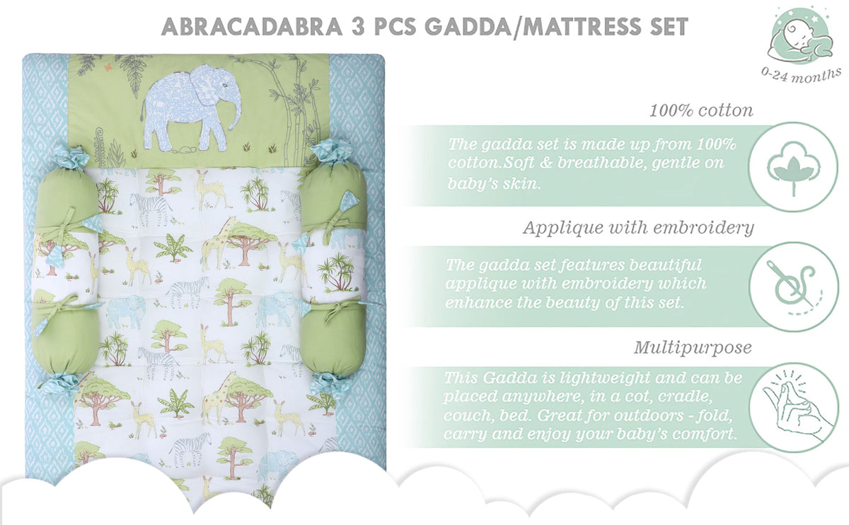 Abracadabra Gadda Set with 2 Bolsters – Savanna