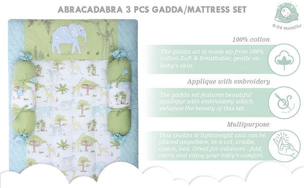 Abracadabra Gadda Set With Two Bolsters - Savanna
