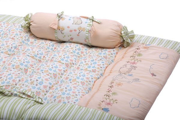 Abracadabra Gadda Set With Two Bolsters - Bunny Garden