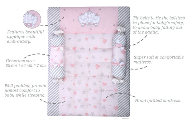 Abracadabra Gadda Set With Two Bolsters - Ballerina