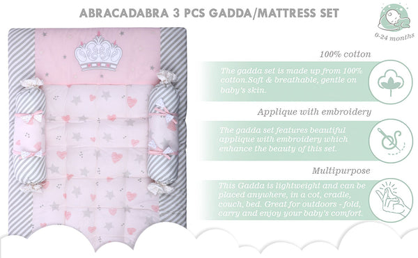 Abracadabra Gadda Set With Two Bolsters - Ballerina