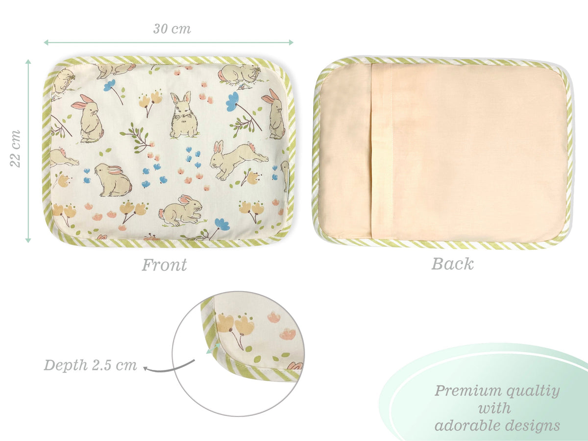 Abracadabra Rai Mustard Seed Baby Pillow – Bunny Garden