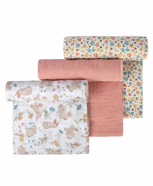Abracadabra Swaddles (Set Of 3) - Bunny Garden
