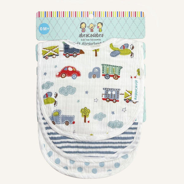 Abracadabra Muslin Bibs - Transport