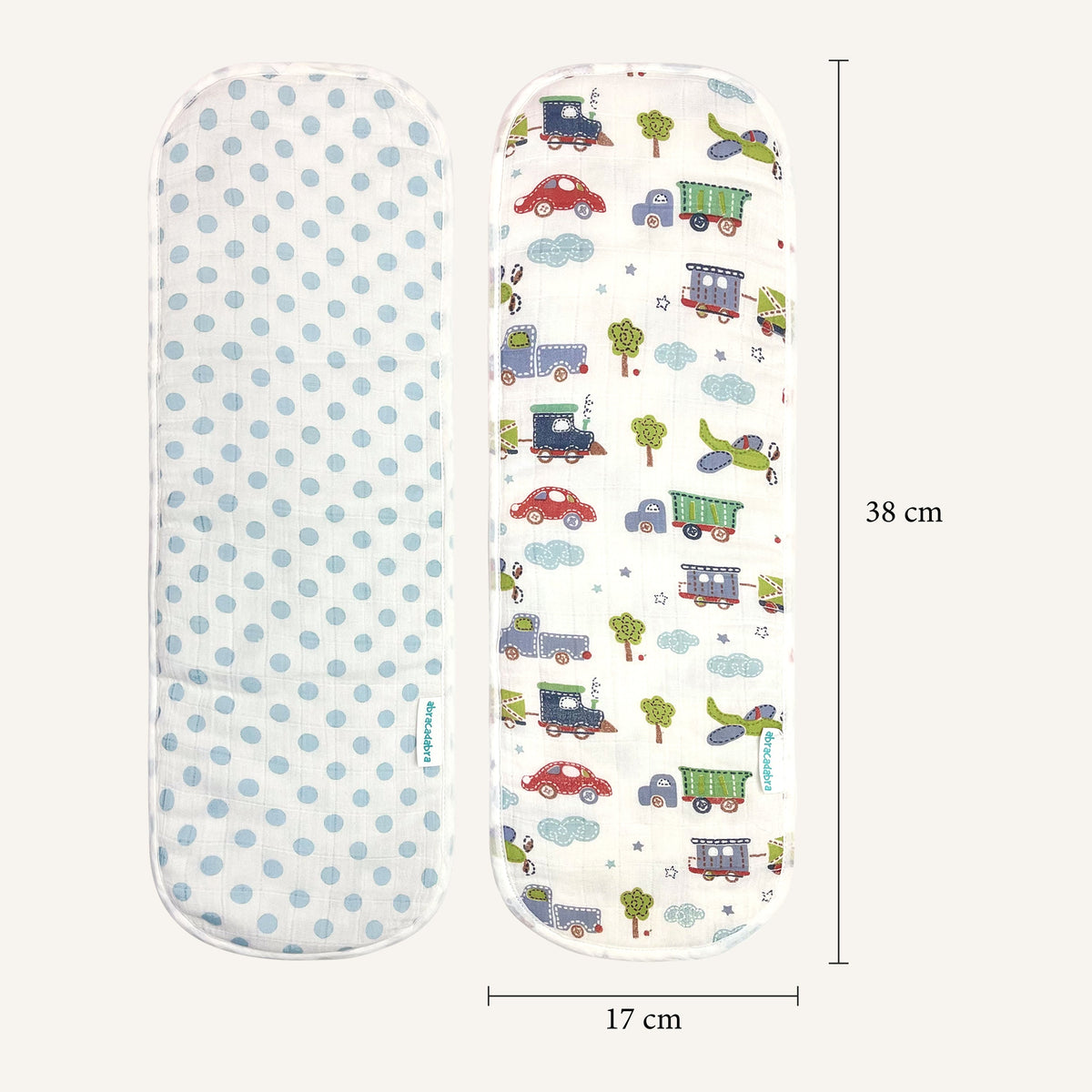 Abracadabra Muslin Burp Pad - Transport