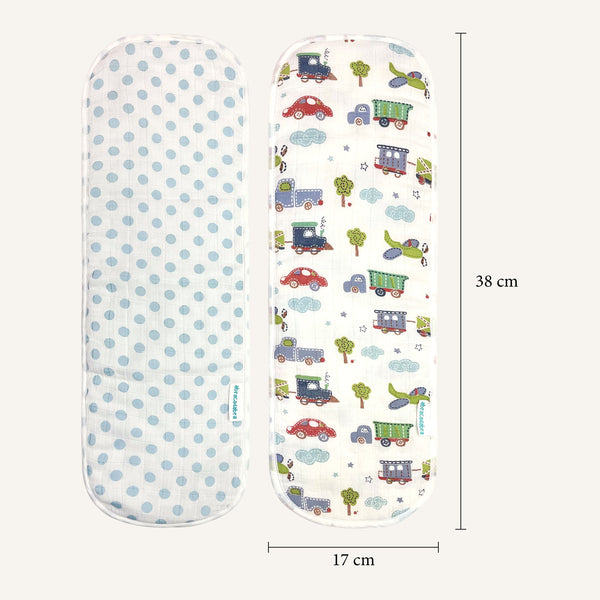 Abracadabra Muslin Burp Pad - Transport