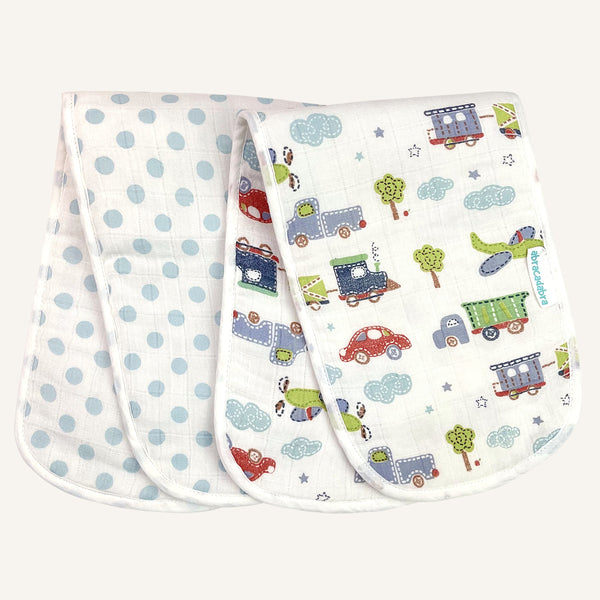 Abracadabra Muslin Burp Pad - Transport