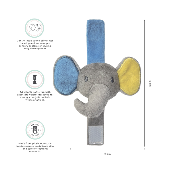 Abracadabra Wrist Rattle - Elephant 0M+