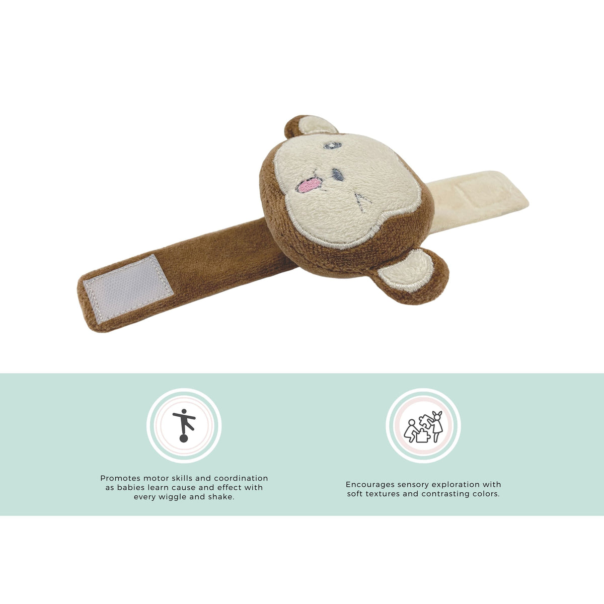 Abracadabra Monkey Wrist Rattle 18 × 10 × 4 cm Multicolour