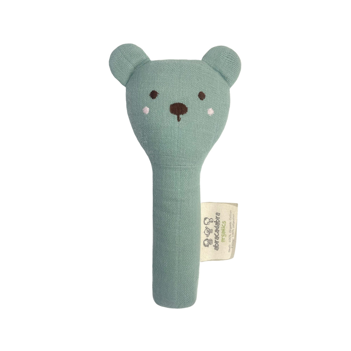 Abracadabra Organic Face Rattle Bear 20 × 9 × 5 cm Multicolour
