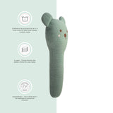 Abracadabra Organic Face Rattle Bear 20 × 9 × 5 cm Multicolour