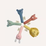 Abracadabra Organic Face Rattle Bear 20 × 9 × 5 cm Multicolour