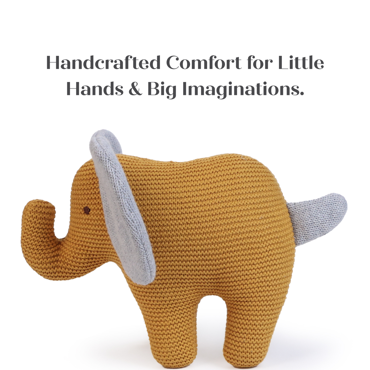 Abracadabra Eli the Elephant Knitted Toy - Yellow