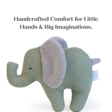 Abracadabra Eli the Elephant Knitted Soft Toy – Sage Green