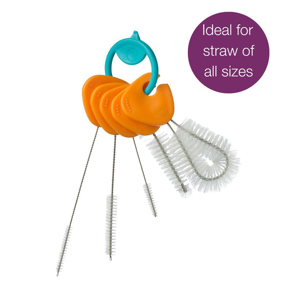 B.box 5-in-1 Bottle & Straw Cleaning Brush Set β Orange