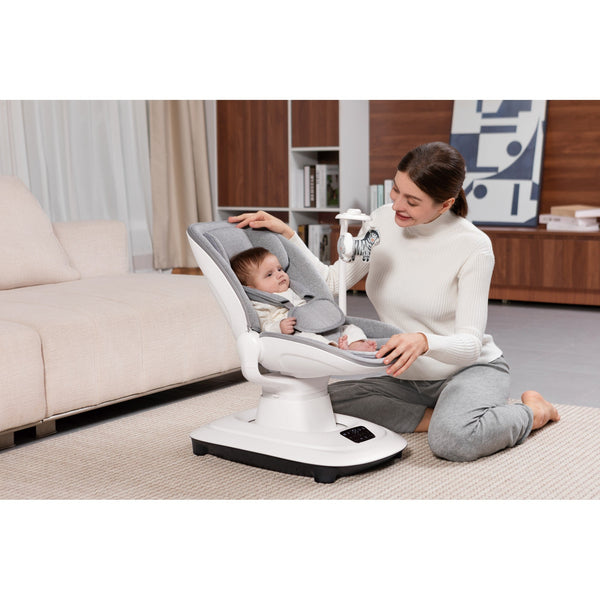 Mastela Deluxt Multi-Motion Baby Cradle Birth Grey 36M+