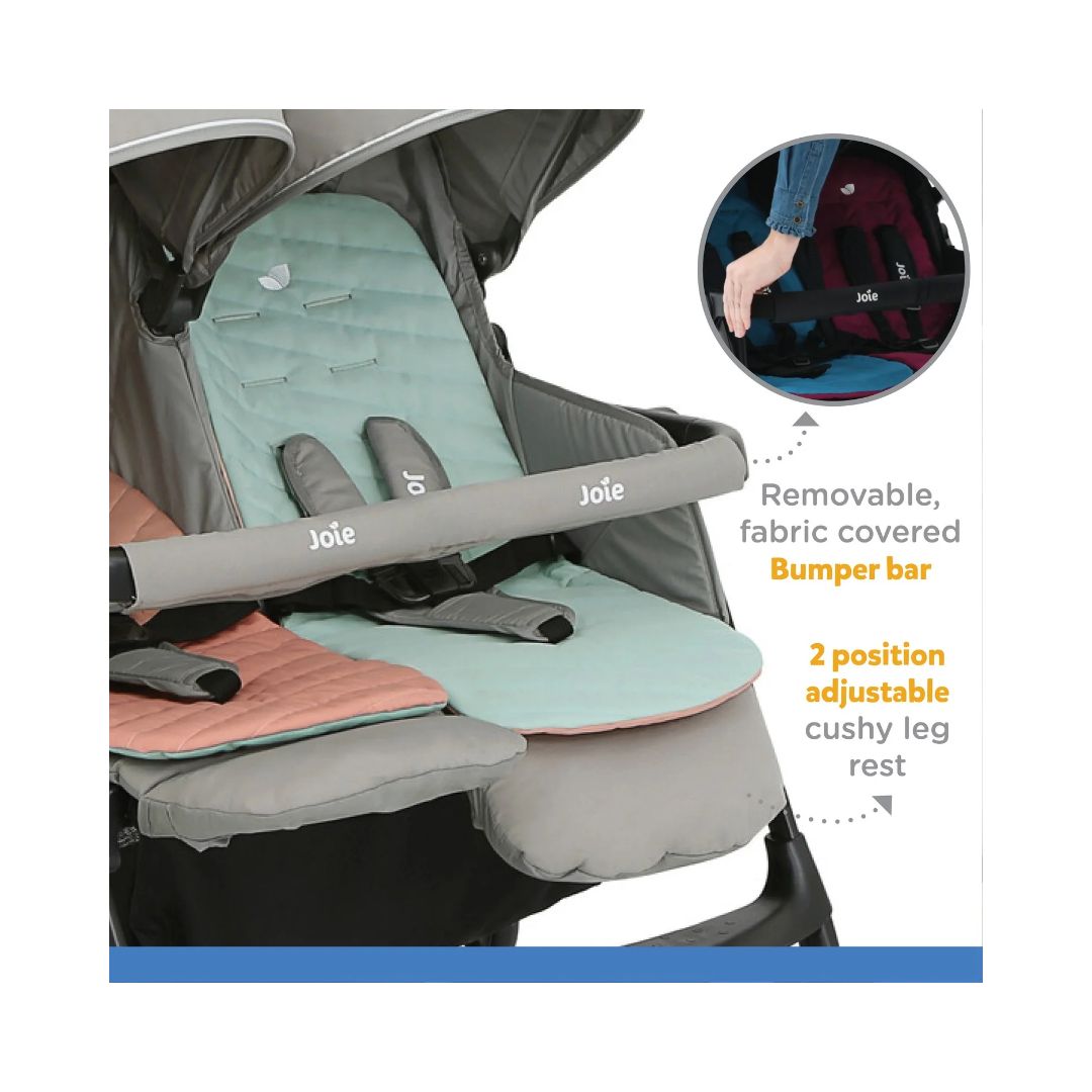 Joie Aire™ Twin Double Stroller – Nectar & Mineral