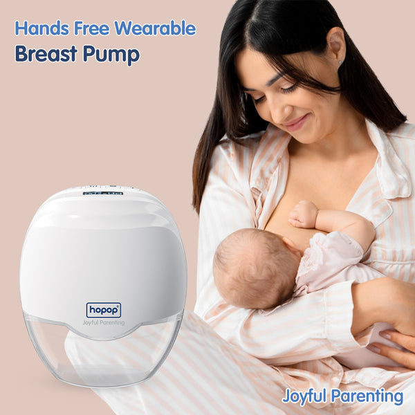 Hopop Hands-Free Electric Breast Pump Wearable Rechargeable – White