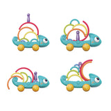 Hola Rainbow Chameleon Pull Along & Stacking Toy 28 x 13 x 14 cm Multicolor