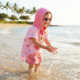 Quad Seven Twirling Ballerina Hooded Towel Poncho for Girls (2–4 Years) – Soft & Absorbent Beach & Bath Robe with Sunglasses