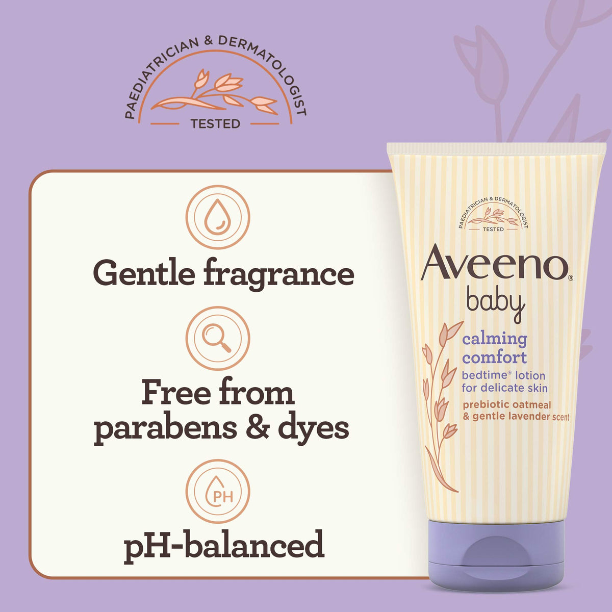Aveeno Baby Calming Comfort Bedtime Lotion with Lavender & Vanilla – 150 ml