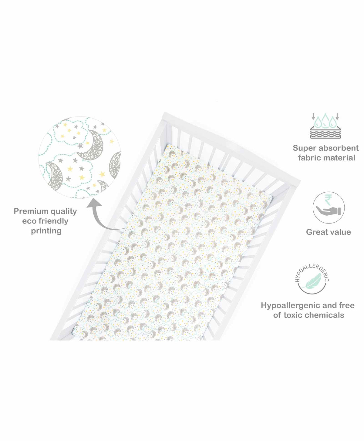 Abracadabra Flat Sheet (Set Of 2) - Starry Night