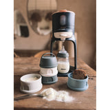 Béaba Formula Milk Container 4 Compartments – Mineral Grey / Blue