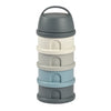 Béaba Formula Milk Container 4 Compartments – Mineral Grey / Blue