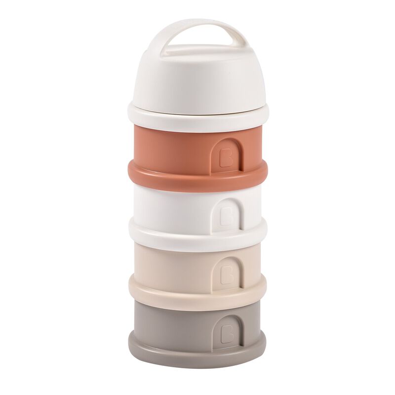 BEABA Formula Milk Container 4 Compartments – Cotton/Terracotta
