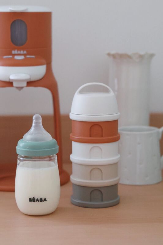 Beaba Formula milk container 4 compartments Cotton/Terracotta