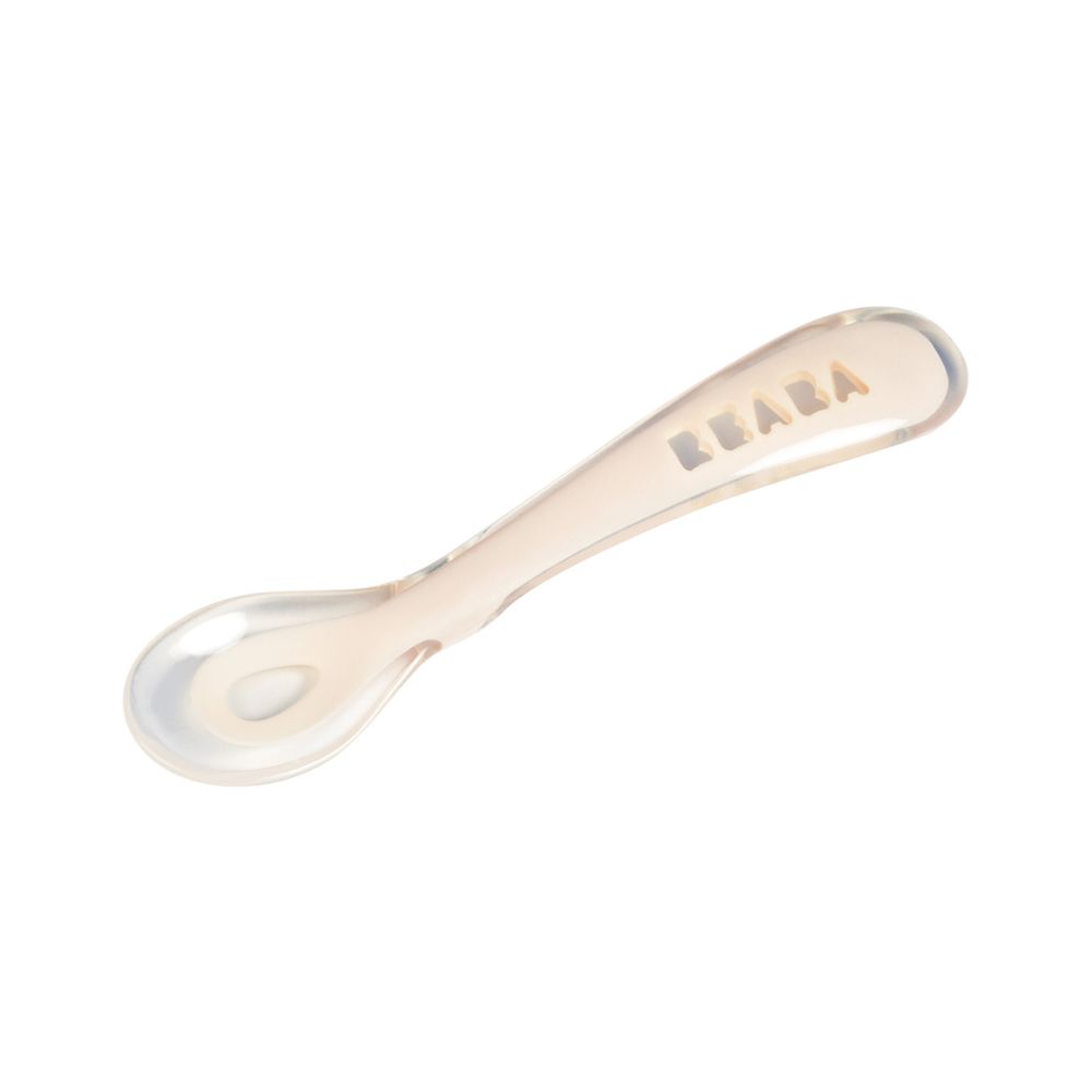 Béaba 2nd Stage Silicone Self-Feeding Spoon – Vintage Pink