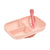 Beaba Silicone Suction Plate and Spoon Set pink