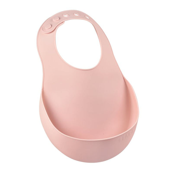 Beaba Silicone Baby Bib old pink
