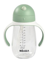 BÉABA 300ml Leakproof Straw Cup with Removable Handles – Sage Green