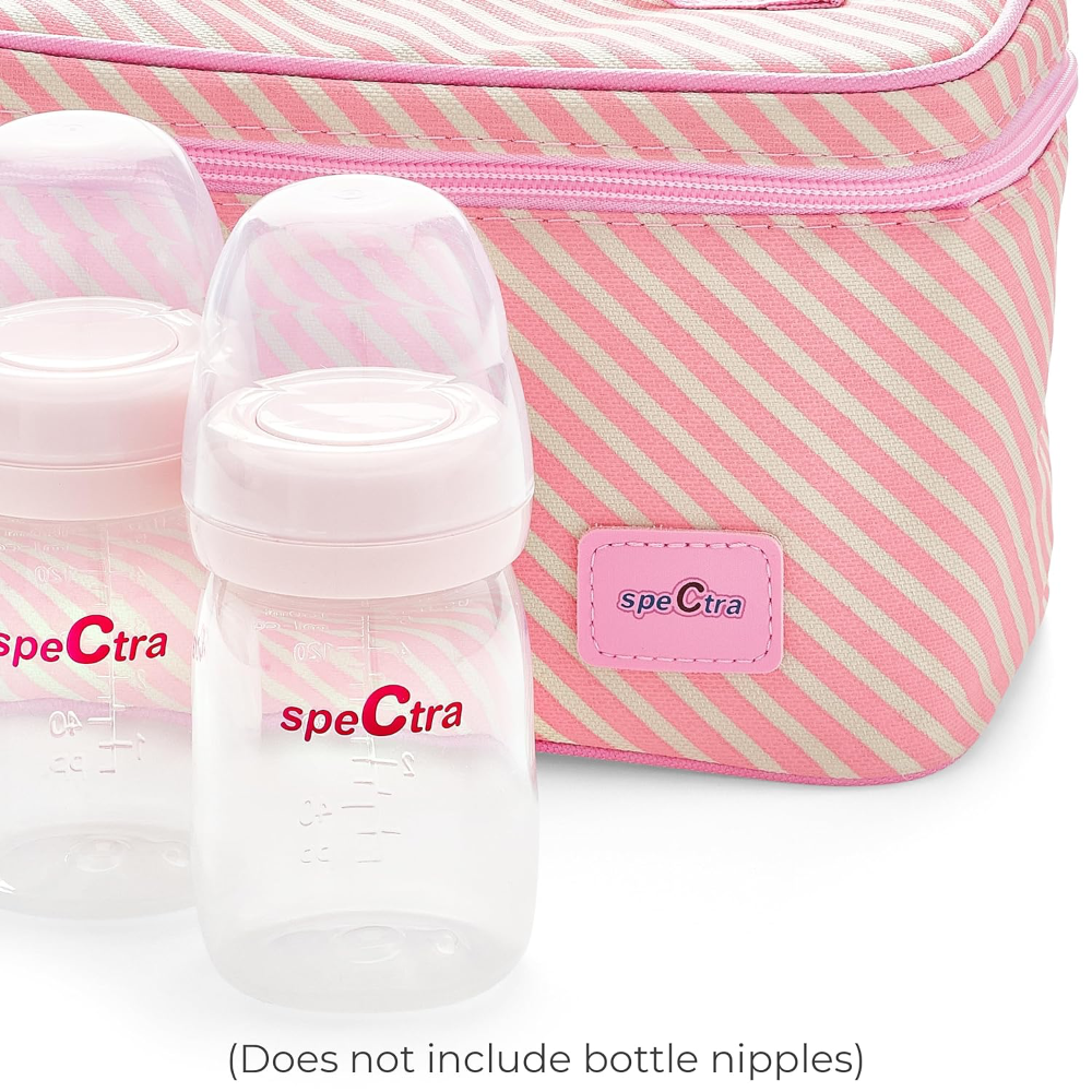 Spectra Pink Insulated Cooler Kit with Ice Pack & Wide Neck Bottles