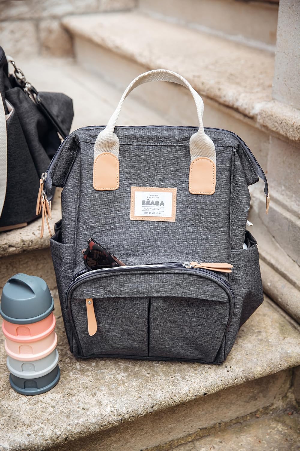 Béaba Wellington Changing Bag Backpack Dark Heather Grey