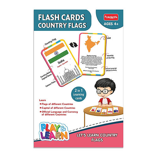 Funskool Let’s Learn Country Flags Flash Cards | 4+ Years