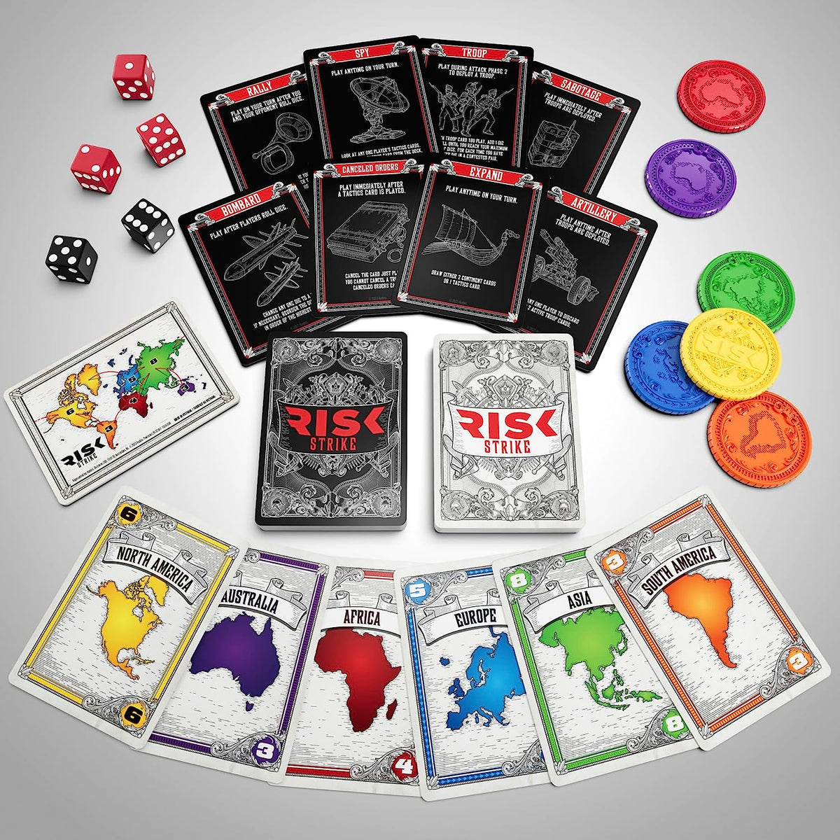 Hasbro Gaming Risk Strike Cards & Dice Strategy Game 10Y+ Multicolor
