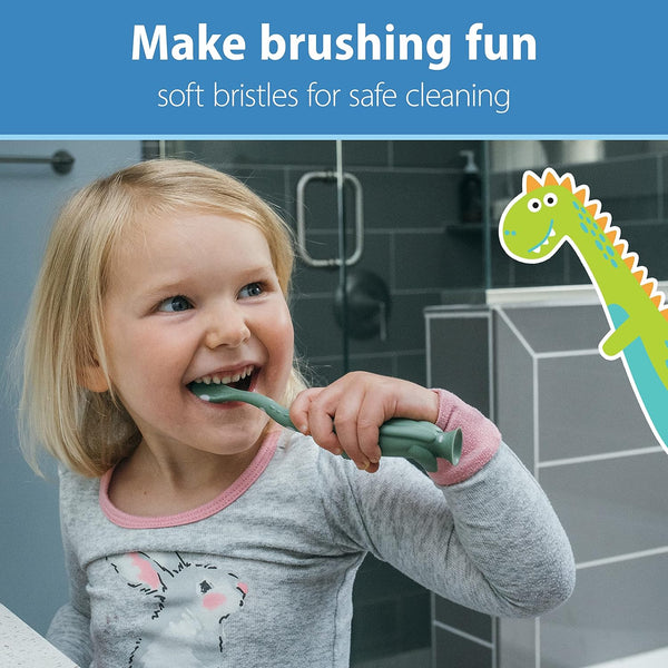 Dr Browns Toddler Toothbrush, Dinosaur Green