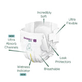Bambo Nature Skin Friendly Tape Diapers - Xl (12-18 kgs) - Pack of 3 (Monthly Pack)