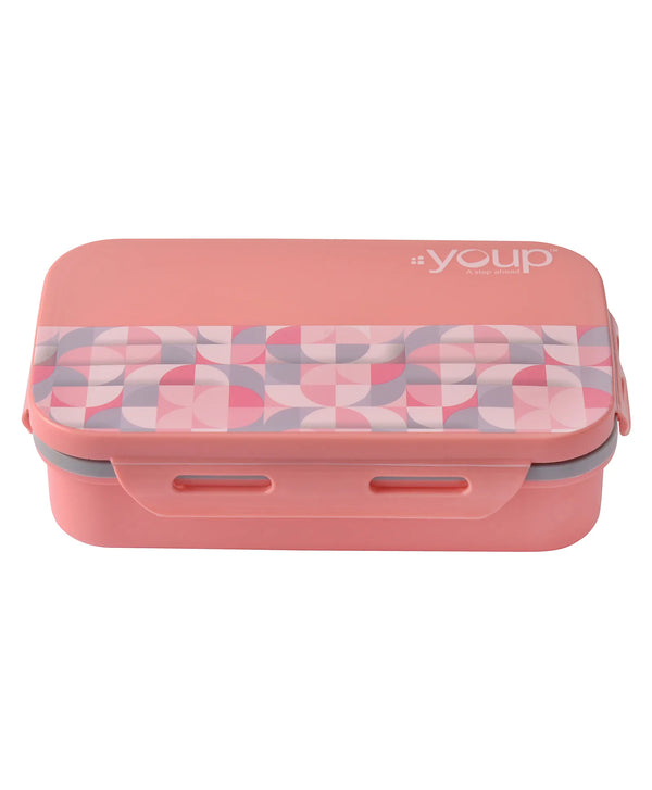 Youp Stainless Steel Pink Color Kids Lunch Box