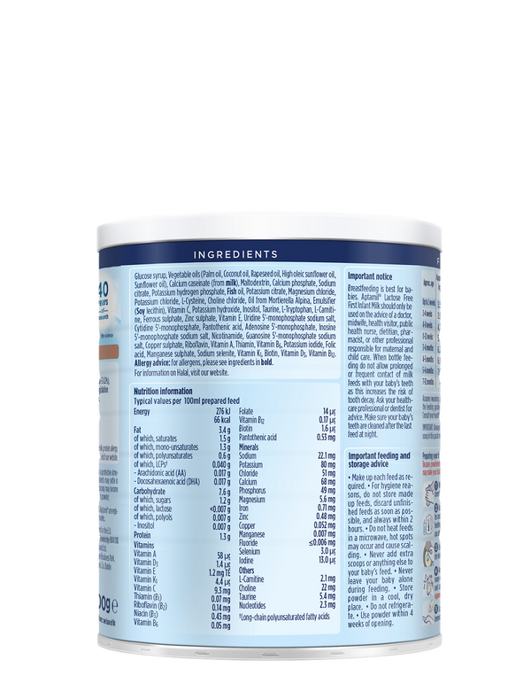 Aptamil Lactose Free First Infant Milk – From Birth, 400g