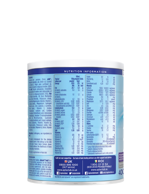 Aptamil Pepti 1 400g Tin Extensively Hydrolysed Formula