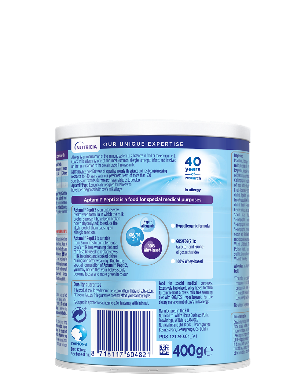 Aptamil Pepti 2 Hypoallergenic Formula – 6M+, 400g