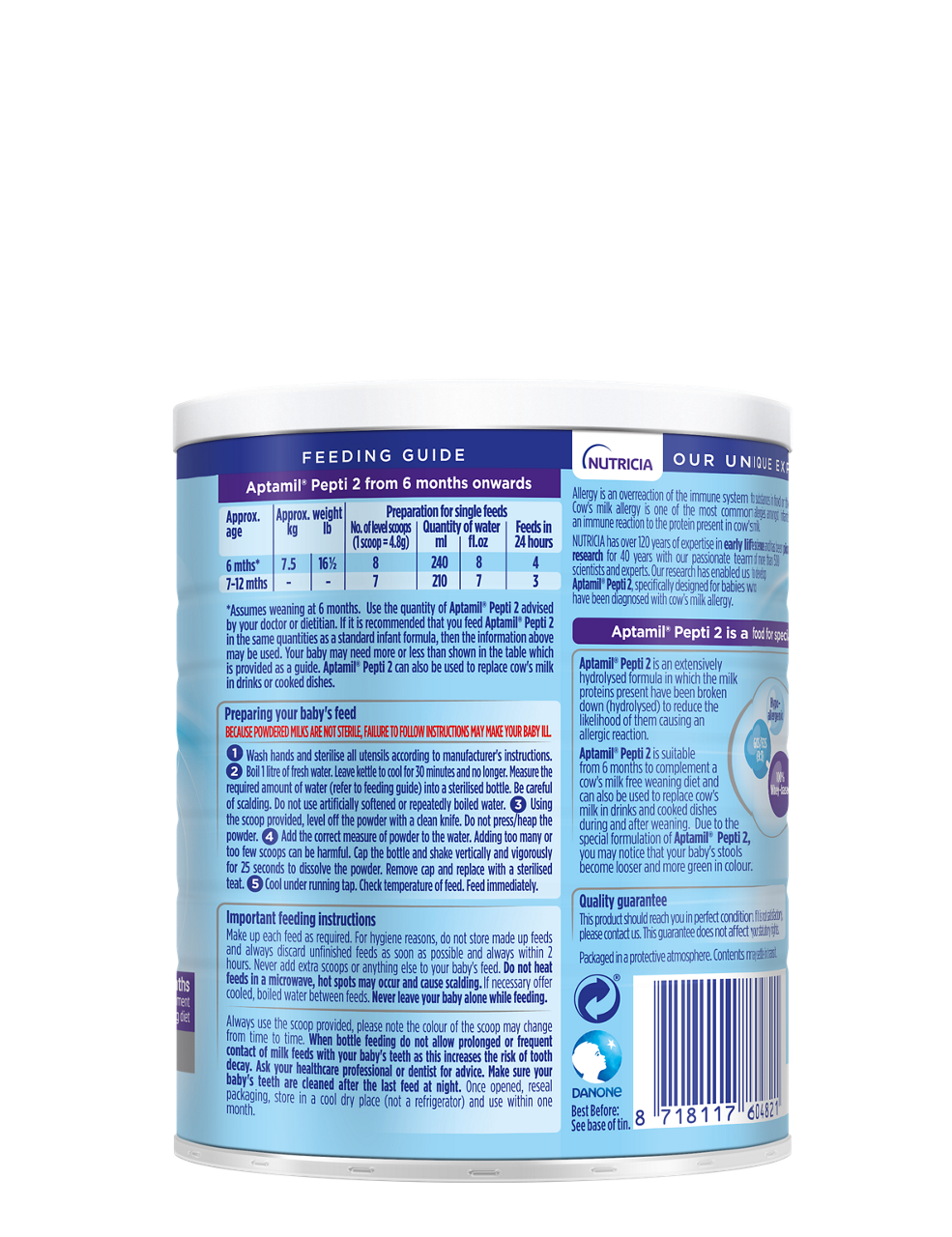Aptamil Pepti 2 Hypoallergenic Formula – 6M+, 400g