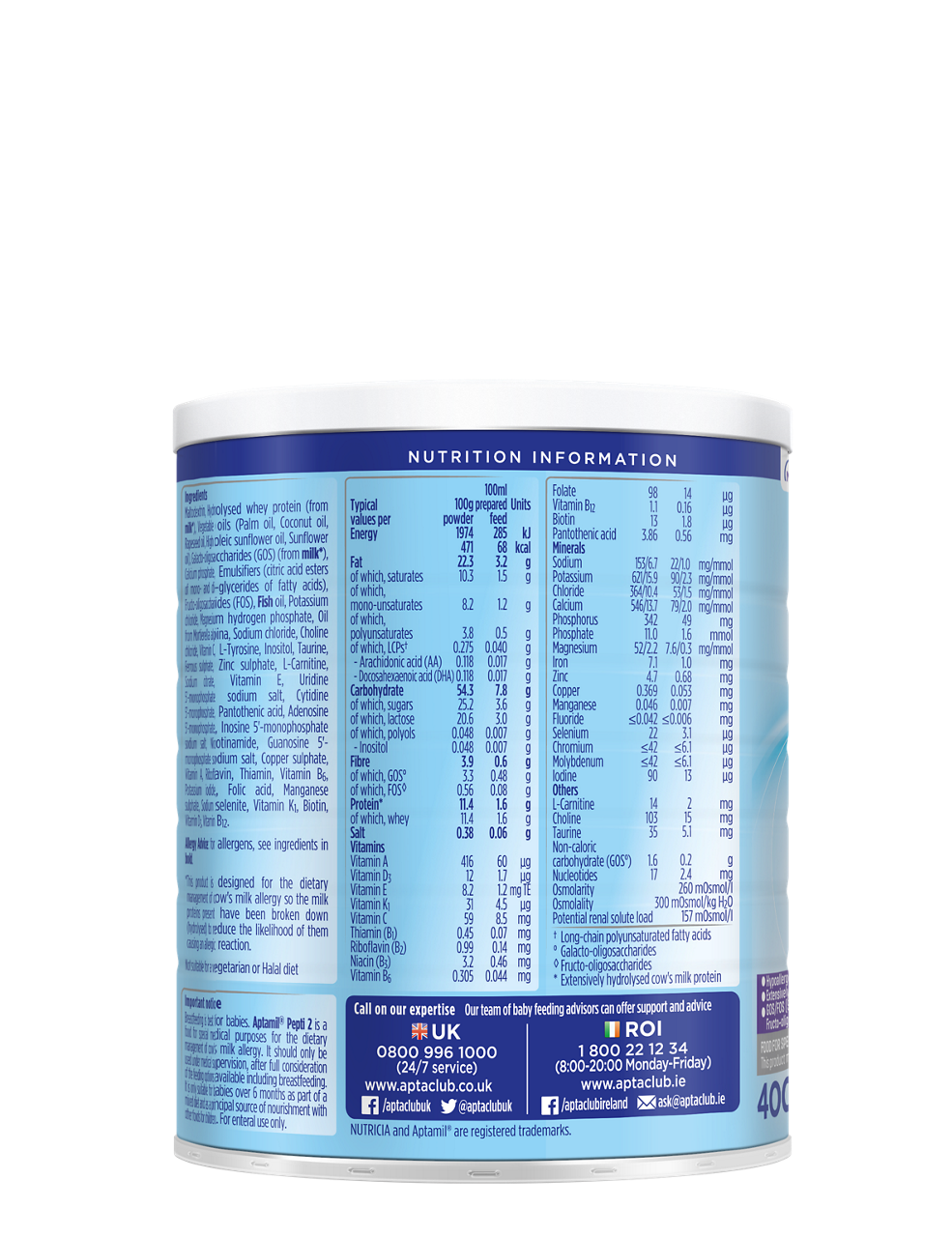Aptamil Pepti 2 Hypoallergenic Formula – 6M+, 400g